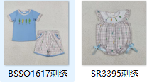RTS kids matching clothing embroidery fishing print clothing baby summer clothing-2025.12.18