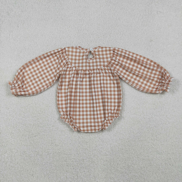 LR2205 RTS baby girl clothes smock turkey toddler girl winter thanksgiving day embroidery bubble