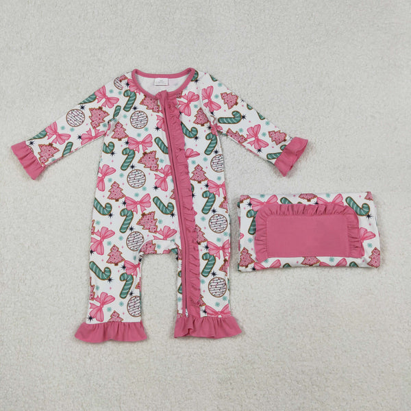 LR2486 RTS baby girl clothes western clothes bows christmas romper zip romper