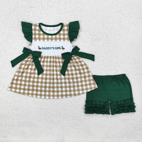 GSSO1646 RTS baby girl clothes daddy’s girl toddler girl  summer embroidery outfit