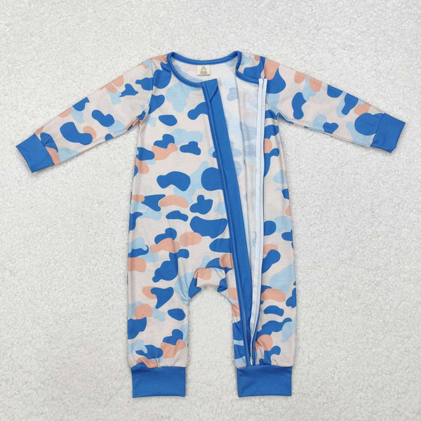 LR1574 RTS baby clothes camouflage boy winter romper zipper romper-bamboo