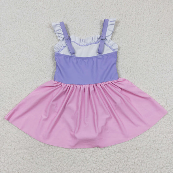 S0133 baby girl clothes princess swimsuit swimwear
