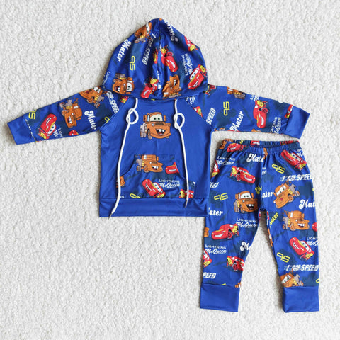 6 C10-26 boy clothes blue cartoon hoodies set--promotion 2024.9.21 $2.99