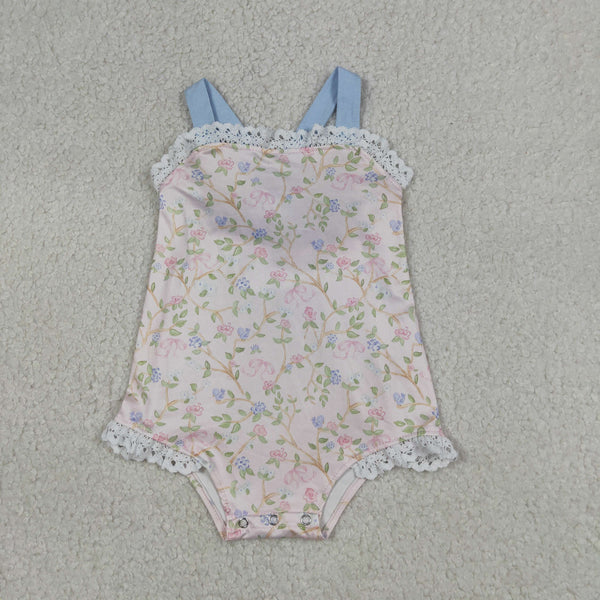 SR3461 RTS baby girl clothes floral girl  summer bubble