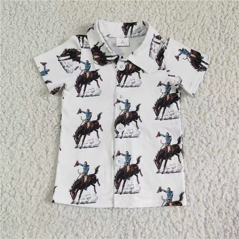 BT0011 boy summer western tshirt