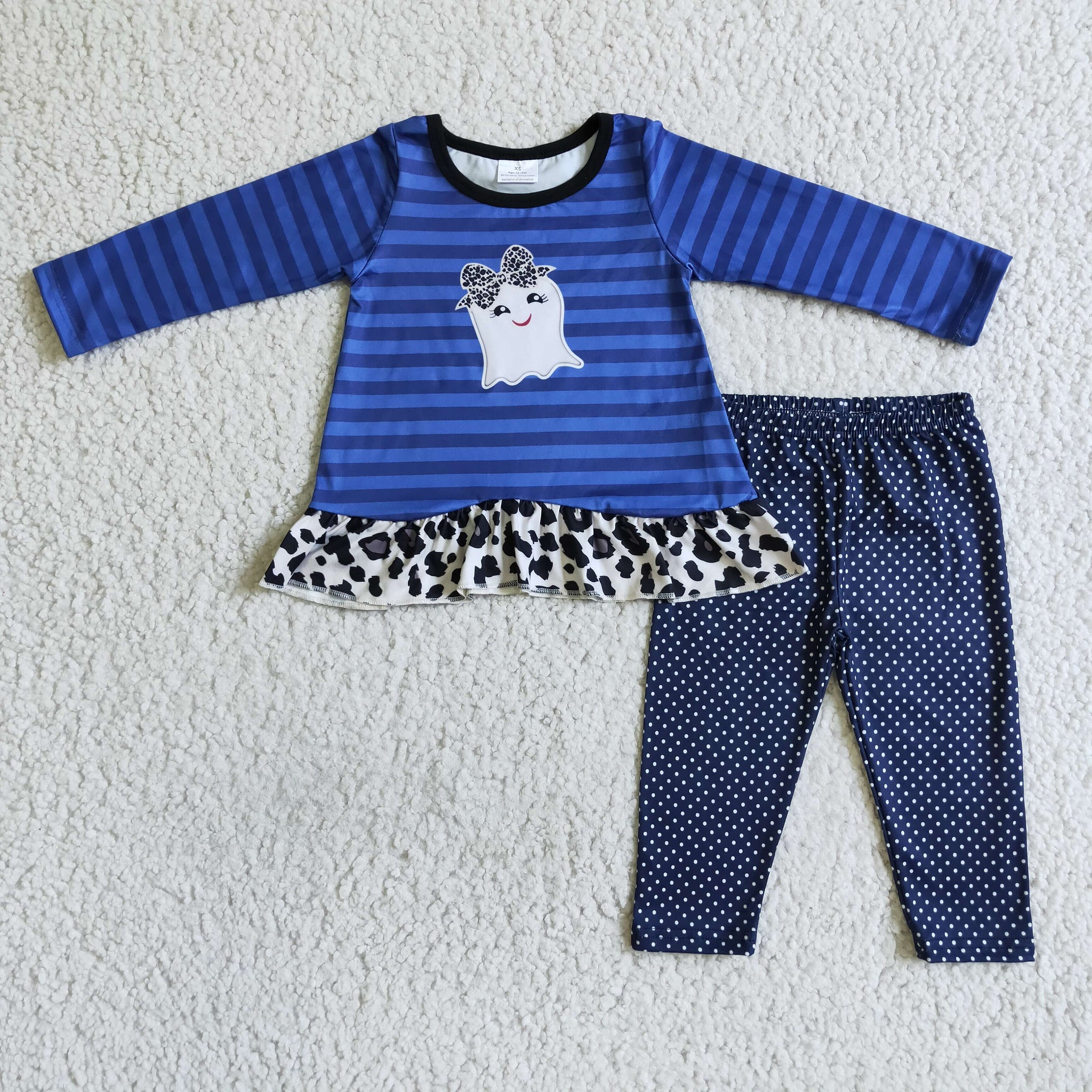 GLP0140 halloween clothes ghost stripe set