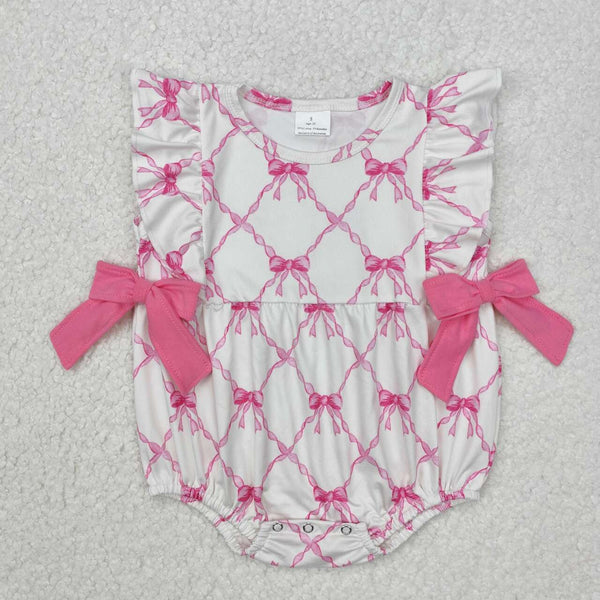 SR2269 RTS baby girl clothes girl summer bubble bow grandmillennial clothing