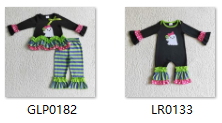 RTS kids matching clothing embroidered ghost print clothing girl halloween winter clothing-2025.9.13