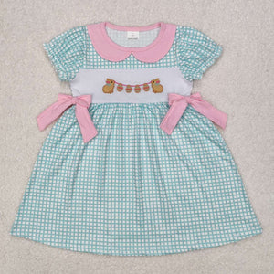 GSD1773 RTS girl clothes bunny girl easter summer dress embroidery