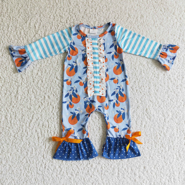 LR0172 winter clothes fruit long sleeve stripe romper-promotion 2025.11.8 $5.5
