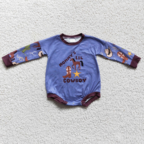LR0229 baby boy clothes cowboy winter bubble