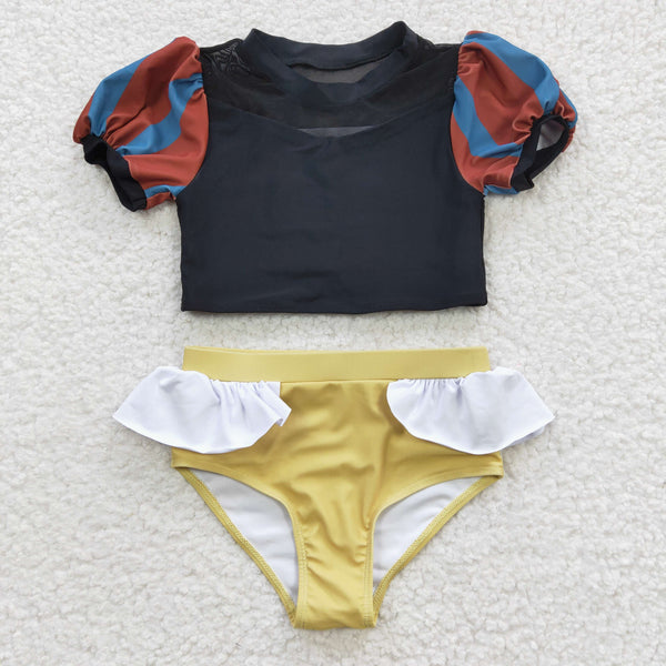 S0131 baby girl clothes princess swimsuit swimwear