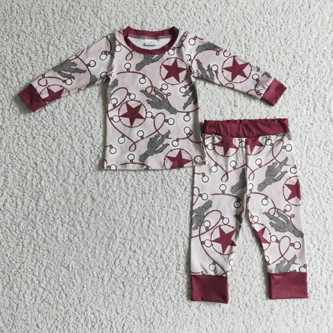 BLP0117 baby boy clothes star winter pajamas