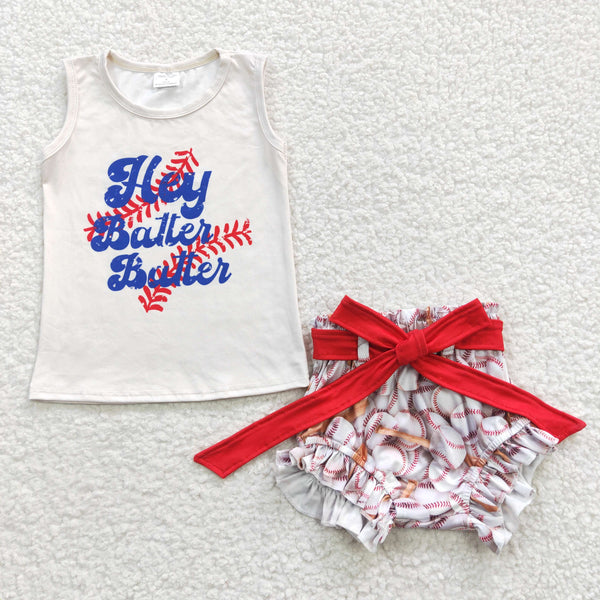 GBO0123 baby clothes baseball summer bummies set-promotion 2025.6.7 $5.5