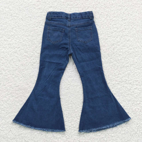 P0126 RTS kids clothes girls bell bottom jeans flare pant