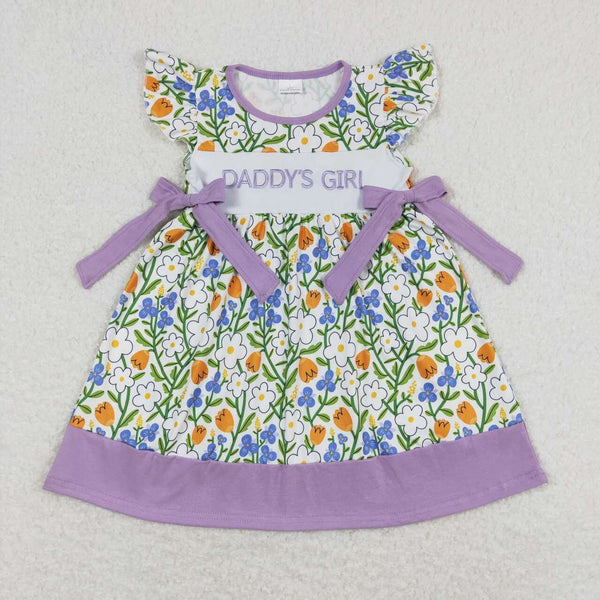 GSD0753 RTS baby girl clothes embroidery daddy?¡¥s girl summer dress father's day clothes