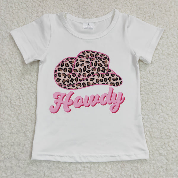 GT0138 kids clothes howdy hat summer tshirt