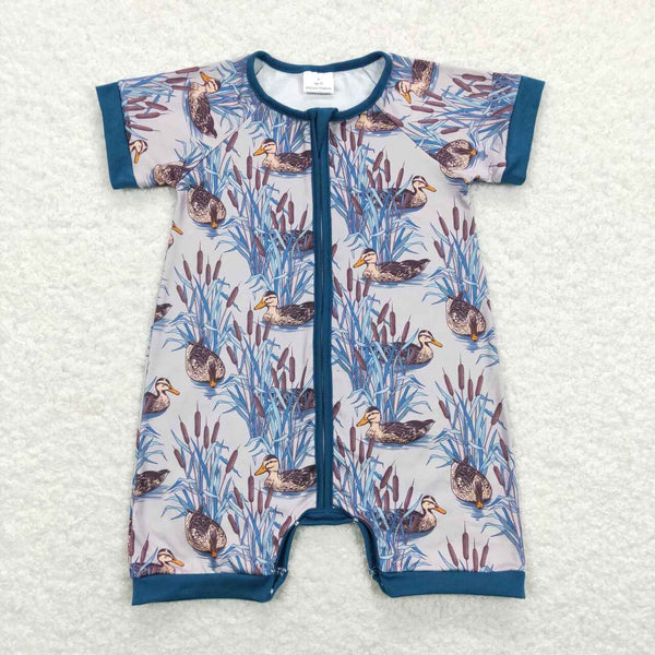 SR0802 USA warehouse 25.5.15 baby boy clothes boy mallard duck romper toddler summer clothes