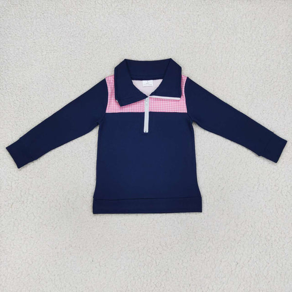 BT0290 toddler boy clothes navy plaid boy winter top-promotion 2026.1.10 $4.5
