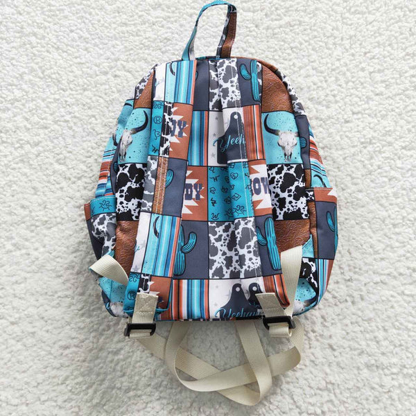 BA0077 toddler backpack flower girl gift back to school cow farm preschool bag