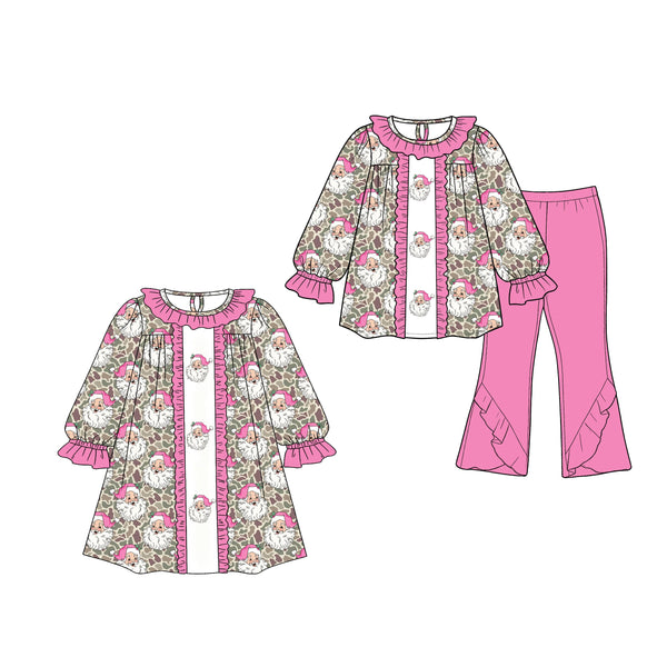Preorder MOQ 5 pcs Each Style Christmas Santa Camo Kids Matching Clothes-2026.8.19