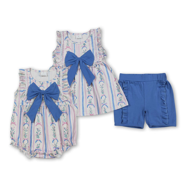 RTS kids matching clothing  flower print clothing girl summer clothing-2025.10.17