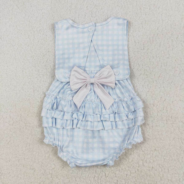 SR2203 RTS baby girl clothes bow embroidery girl summer bubble