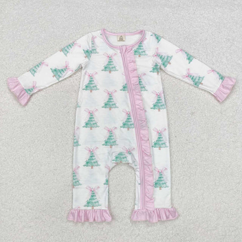 LR1518 RTS baby clothes grandmillennial girl christmas romper-bamboo