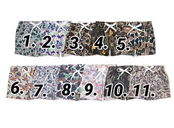 RTS 3-6M to 7-8T toddler clothes camo kids boy summer shorts bottom summer maching clothes