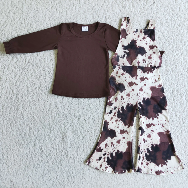 RTS kids clothes camo print girls matching clothes jumpsuit set-2025.10.13