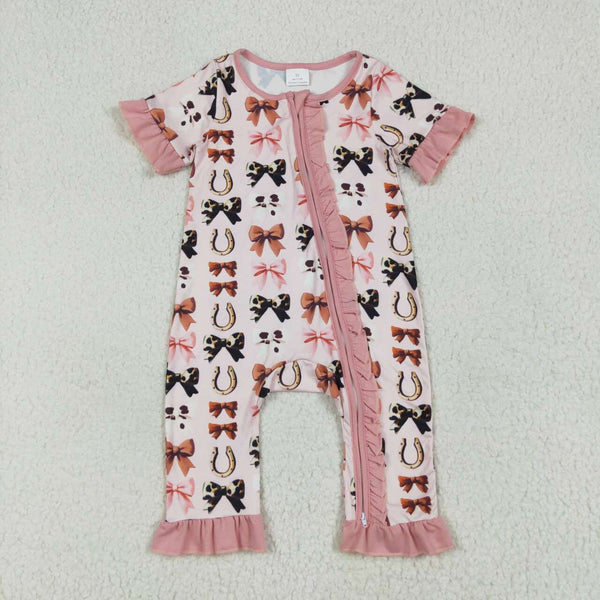 SR3116 RTS baby girl clothes bows toddler girl winter romper