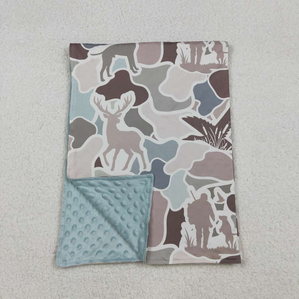 BL0212 RTS baby blanket mallard hunting print baby boy blanket
