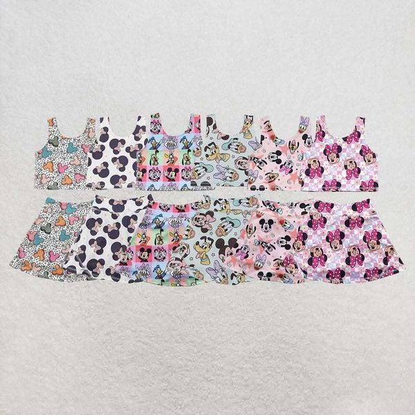 RTS baby clothes baby girl summer set cartoon print baby summer yoga dress-2026.2.4