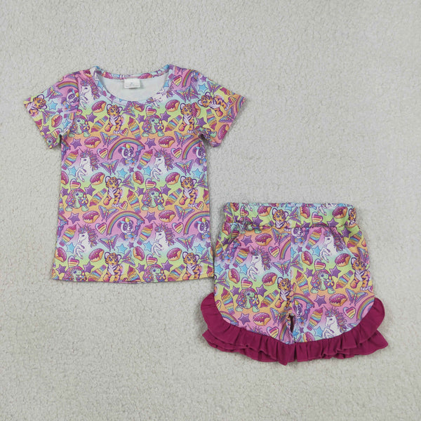 GSSO3472 RTS kids clothes cartoon girl summer outfit  clothing set summer clothes