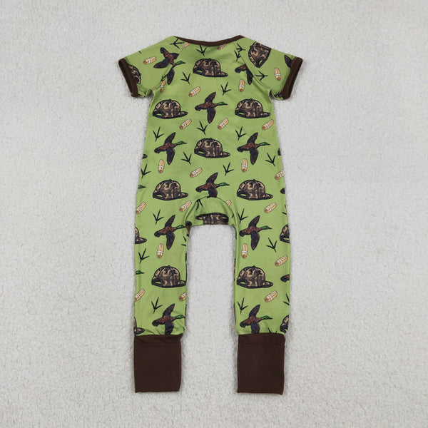 SR3499 RTS baby boy clothes hunting toddler boy summer romper