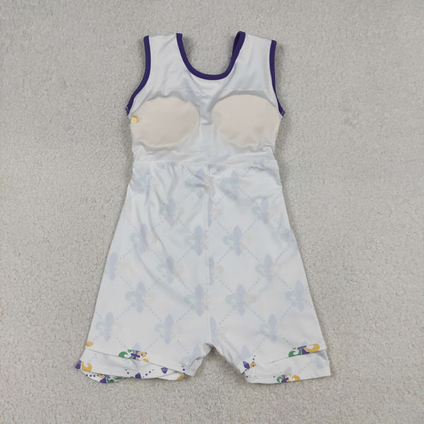 GSD2944 RTS toddler clothes mardi gras  girl yoga summer dress