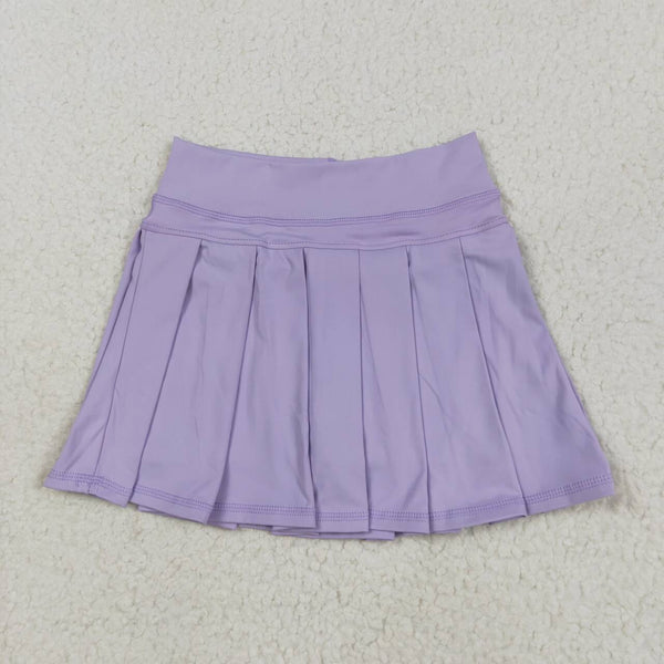 GLK0085 RTS girls clothes purple girl yoga shots skirt atheletic clothes