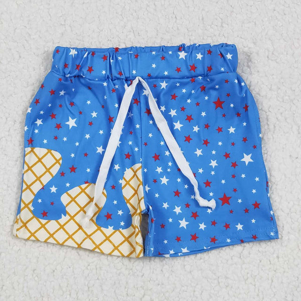 SS0611 RTS boy clothes star print boy 4th of July Patriotic summer shorts