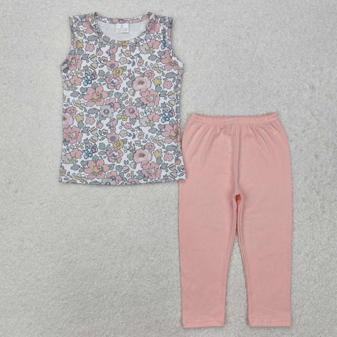 GSPO1919 RTS  toddler girl clothes floral girl fall spring set pants set