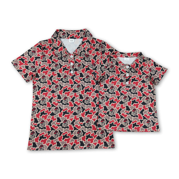 RTS  Matching clothing  baby state camo print shirt adult man kids clothes-2026.4.25