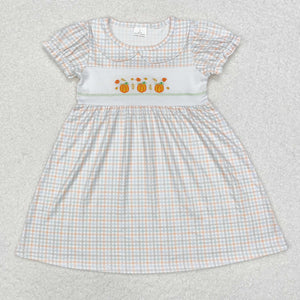 GT0719 RTS toddler girl clothes pumpkin girl thanksgiving  top shirt-embroidery