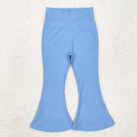 P0577 RTS baby girl clothes blue girl winter pant bell bottom pant yoga clothes pant