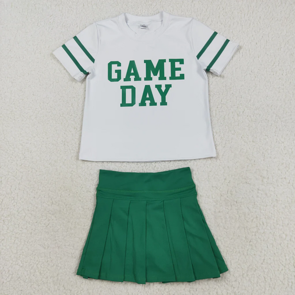 RTS girl clothes girl summer set  vinyl game day girl summer short skirt set-2025.9.4