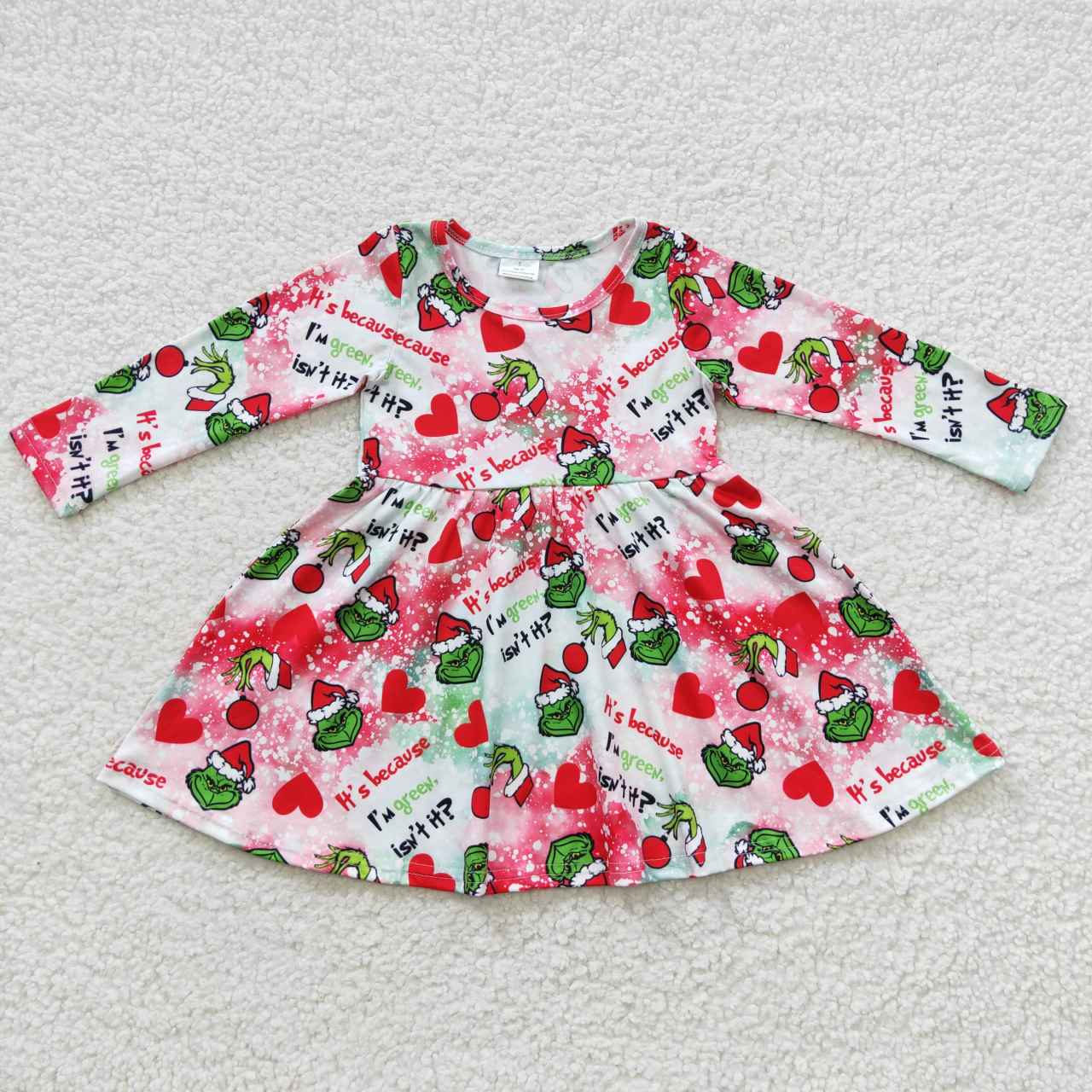 GLD0257 toddler girl clothes cartoon girl christmas dress