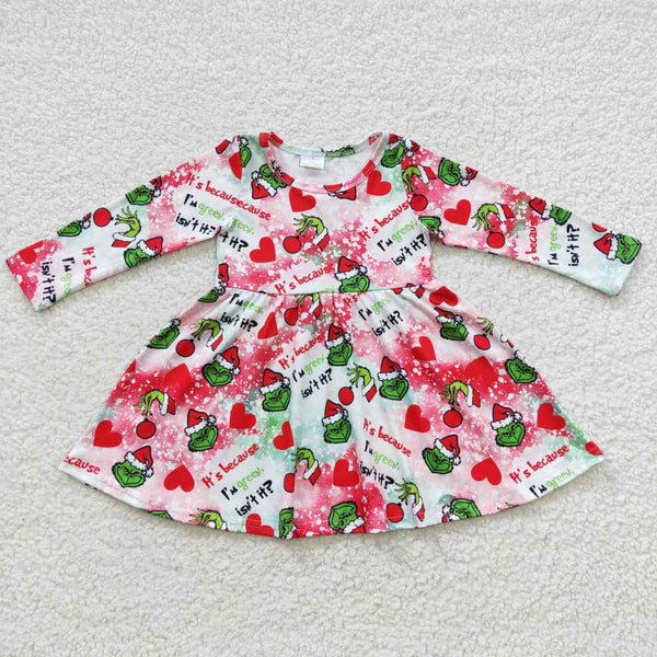 GLD0257 toddler girl clothes cartoon girl christmas dress