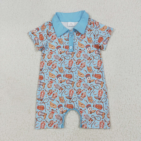 SR3128 RTS baby boy clothes western clothes boost toddler boy summer romper