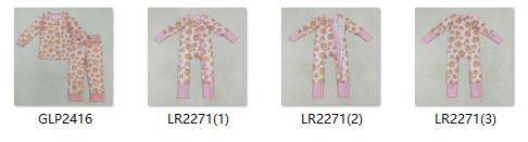 GLP2416 girl halloween outfit pumpkin girl halloween pajamas set