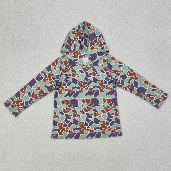 BT0918 RTS boy clothes camouflage boy winter hoodie top shirt