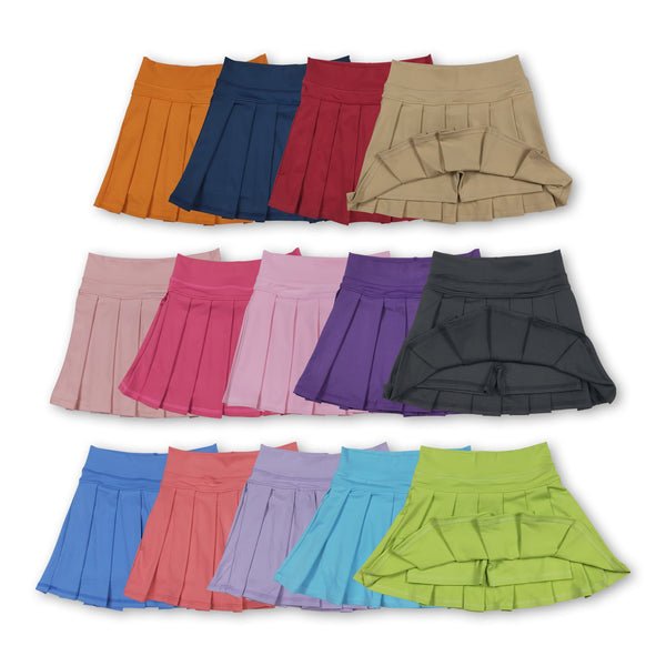 RTS toddler clothes matching clothing solid color skirt  kids summer yoga clothing-2025.8.6