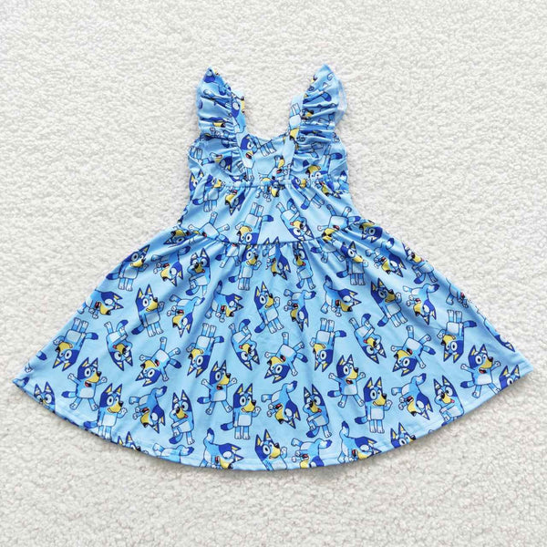 GSD0421 baby girl clothes cartoon kid summer dress